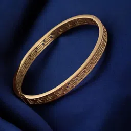 PALMONAS Gilded Maze Gold-Plated Waterproof & Anti-Tarnish Stainless Steel Kada Bracelet-picture-54