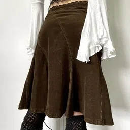 LULU & SKY Women A-Line Flared Knee-length Skirt image 2