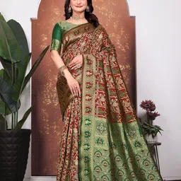 KANOODA Woven Design Zari Banarasi Saree-picture-26