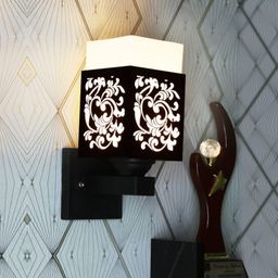 Gojeeva Black Wood Square Shaped Wall Lamp-picture-5