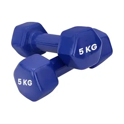 GRIP Set Of 2 Hexagonal Fixed Weight Dumbbells - 5 Kg Each-picture-39