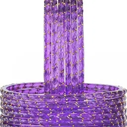 poshing Purple Glass Artificial Stones Bangle-picture-19