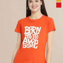 Metronaut Women Pack Of 3 Typography Printed Round Neck Cotton T-shirts-picture-34