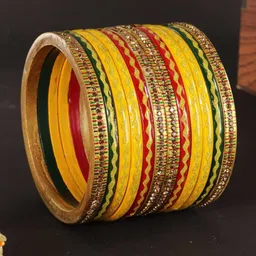 ZULKA Set Of 12 Zircon Diamond Studded Bangles-picture-21