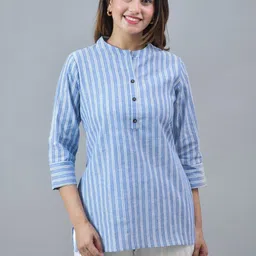 ETC X D To D Life Style Striped Cotton Top-picture-10
