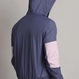 HOUSE OF VEDAS Men Hooded Colourblocked Windcheater Sporty Jacket image 5