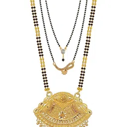 Bhanu diam Gold-Plated Brass Mangalsutra-picture-15