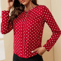 Stylecast X Kotty Women Polka Dot Print Cotton Top-picture-24
