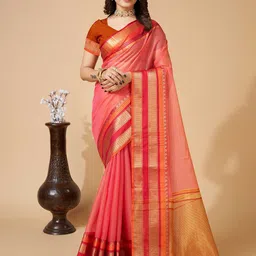 DIVASTRI Woven Design Zari Silk Blend Designer Saree-picture-28