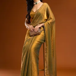 kasee Women Embroidered Beads and Stones Saree with a Blouse Piece-picture-10