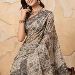 SHANVIKA Ethnic Motifs Pure Cotton Handloom Saree image 4