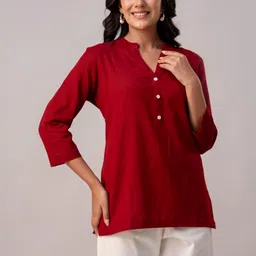 SwagSanskriti Cotton Chiffon Top image 3