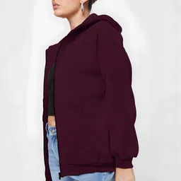 Mast & Harbour Women Fleece Lightweight Open Front Jacket image 2