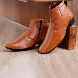 Bxxy Men Square-Toe Casual Block-Heeled Regular Boots-image-15