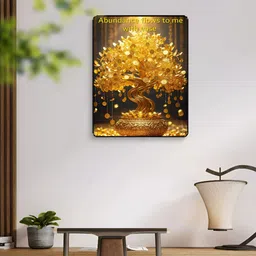 Livin'luxe Gold-Toned & Brown Money Tree Wall Art-picture-31