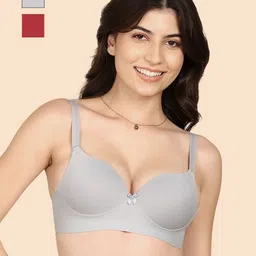 Komli Pack Of 2 Bonded Polyamide Push-Up Maximiser Bra-picture-17