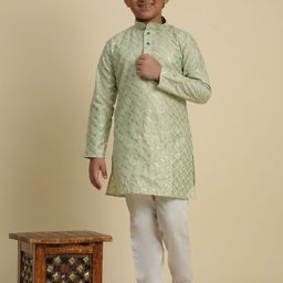 Pro-Ethic STYLE DEVELOPER Boys Embroidered Regular Kurta with Pyjamas-picture-28