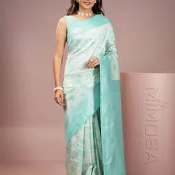 MIMOSA Woven Design Floral Zari Kanjeevaram Saree-picture-35