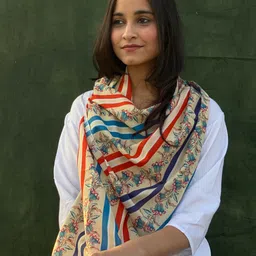 BUTA BUTI Floral Printed Cotton Scarf image 1