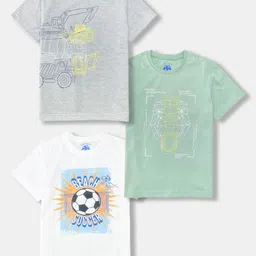 YUV Boys Selection Of 3 Printed Round Neck T-shirt-picture-16