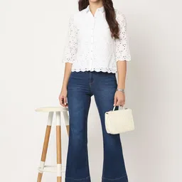 Kraus Jeans Women Wide Leg High-Rise Light Fade Jeans image 3