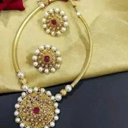 Gyaan Jewels Stone-Studded & Beaded Jewellery Set-image-67