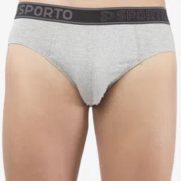 Sporto by Macho Pack Of 4 Cotton Mid-Rise Basic Briefs image 3