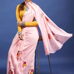 Taavi Floral Printed Pure Cotton Saree-image-36