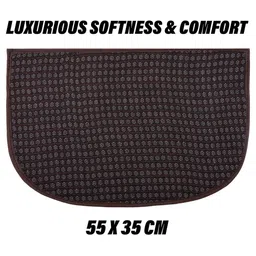 Kuber Industries Brown Woollen D Shape Dot Door Mat image 5