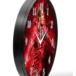 Babawill Multicoloured & Red Printed Contemporary Wall Clock image 4