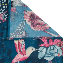 Arrabi Blue & Pink Cartoon Characters 350 TC Single Bedsheet with 1 Pillow Covers image 3