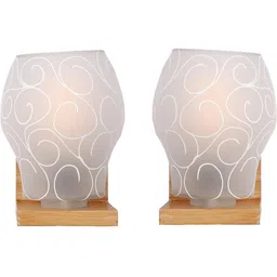 1ST TIME White & White Printed Wood Contemporary Abstract Shaped Shaped Wall Lamp-picture-23