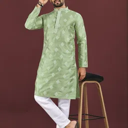 Leipzig Fashion Men Viscose Rayon Kurtas-picture-10