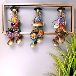 apka mart Yellow & Green Musician Metal Wall Hangings-image-52