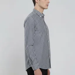 UNIQSOME Men Classic Striped Casual Shirt image 4