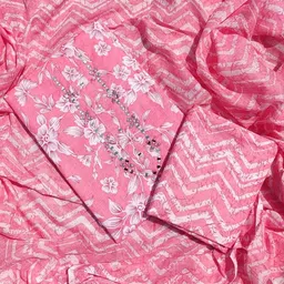 GC 80 BY GAURI COLLECTION Printed Pure Cotton Unstitched Dress Material image 3