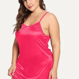 phalin Satin Adjustable Strap Cami Babydoll image 4
