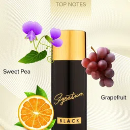 Signature Set Of 2 Men Long-Lasting Black Deodorant Body Spray - 200 ml Each image 4