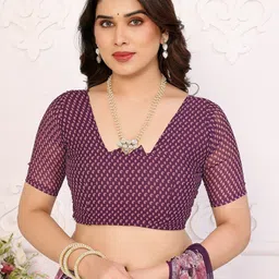 The Textile Hub Floral Pure Georgette Saree image 5