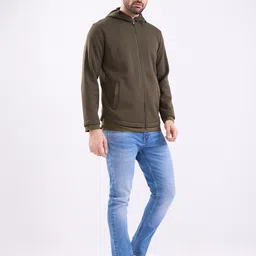 SPYKAR Men Green Cotton Pullover Sweatshirts image 2