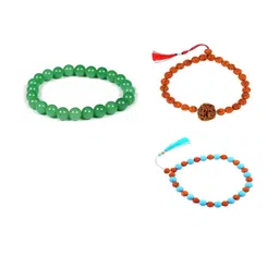 Divine souvenirs Unisex Set of 3 Artificial Beaded Link Bracelet-picture-14