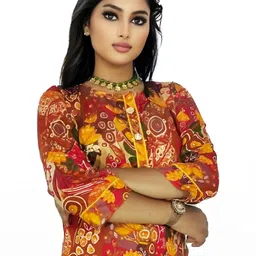 PU FASHION Floral Printed Straight Kurta-image-95