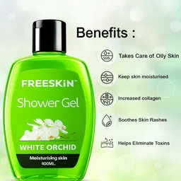 Freeskin White Orchid Shower Gel- 400 ml image 3