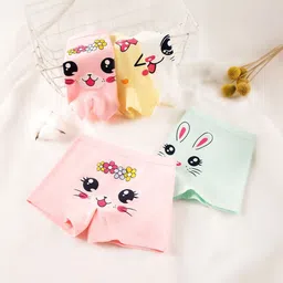 NESKA MODA Girls Pack Of 4 Printed Cotton Hipster Briefs image 5