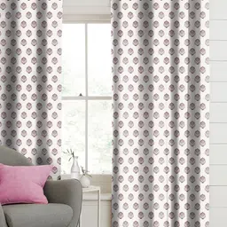 CASABLEU Pink Set of 2 Geometric Room Darkening Long Door Curtain-picture-47