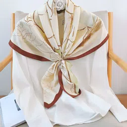 CrossKulture Floral Printed Twill Satin Scarf-picture-20