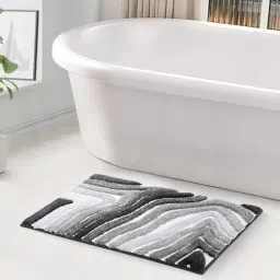 obsessions Polyester Machine Made 80 x 50 Inches Bath Mat, Cream-picture-10