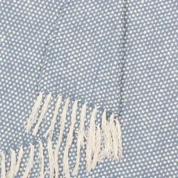 house this Blue Cotton 52x60 Inches Sofa Throw image 3