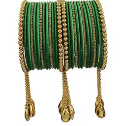 NMII Set Of 28 Zircon Studded Latkan Bangles-picture-53