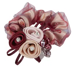 MIZORRI Women Red & Peach-Coloured Spiral Hair Accessory Set of-image-42
